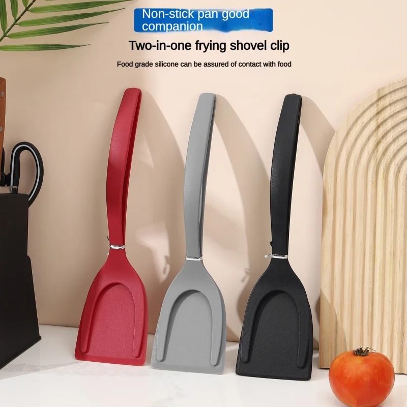 

2 in 1 Shovel Clips Steak SpatulaClip Two-in-One Kitchen Food Clips Egg Shovel Fried Fish Fried EggClip Flip Shovel