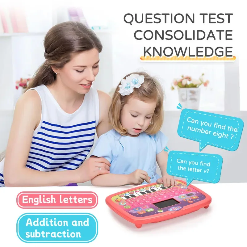 Ordenador educativo inteligente Led educación de la primera infancia juguetes inteligentes E-book Tablet juguetes inteligentes ordenador portátil juguetes aprendizaje
