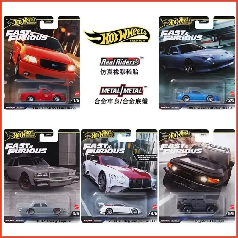 New Hot Wheels Fast And Furious Series Car Model Alloy 1/64 Ford F150 Nissan 180 1987car Model Continental Gt3 Car Model Boy Toy