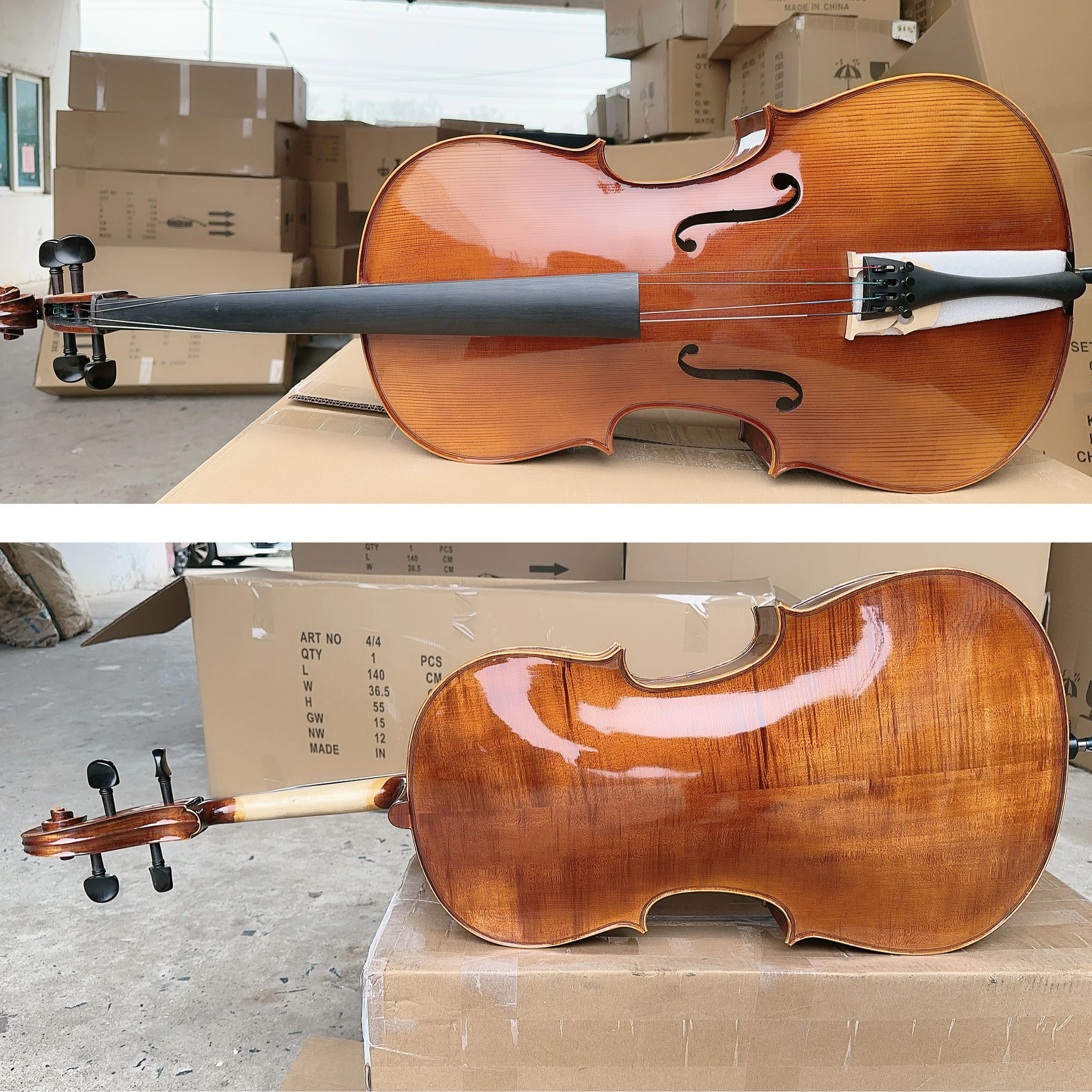 Tongling آلة موسيقية لهب الخشب الصلب 4/4 التشيلو الشعبي الساخن بيع #4