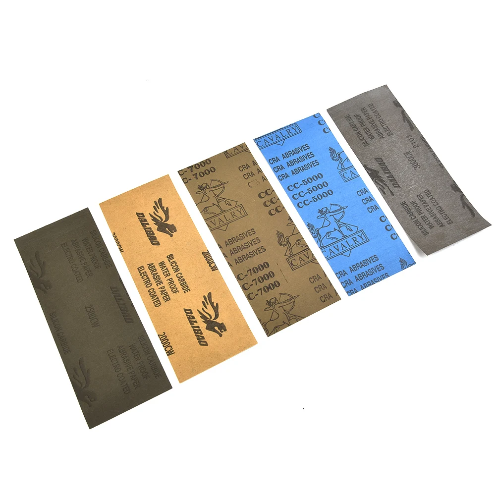Schleifpapier Schleifpapier 2000/2500/3000/5000/7000 Körnung 5 Stück Schleifwerkzeug für Holz Metall Polierset Hohe Qualität