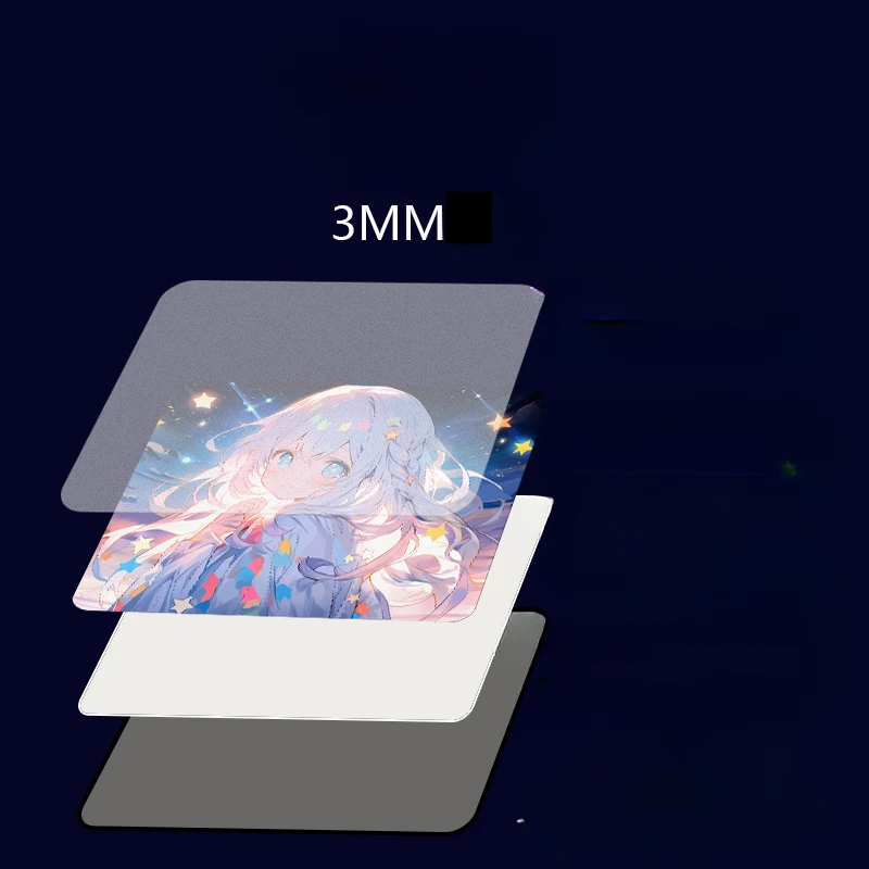 Resina dura superfície fina mouse pad personalizado anime fps gaming mouse pad 3mm e-sports teclado mouse acessório presentes asuka miku