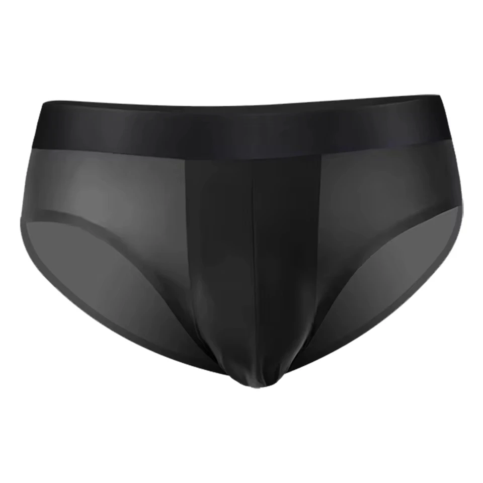 

Male Ice Silk Traceless Triangle Pants With U Bag Sexy Breathable Low Waist Soft Comfortable Underwear Japanese Man Underwear