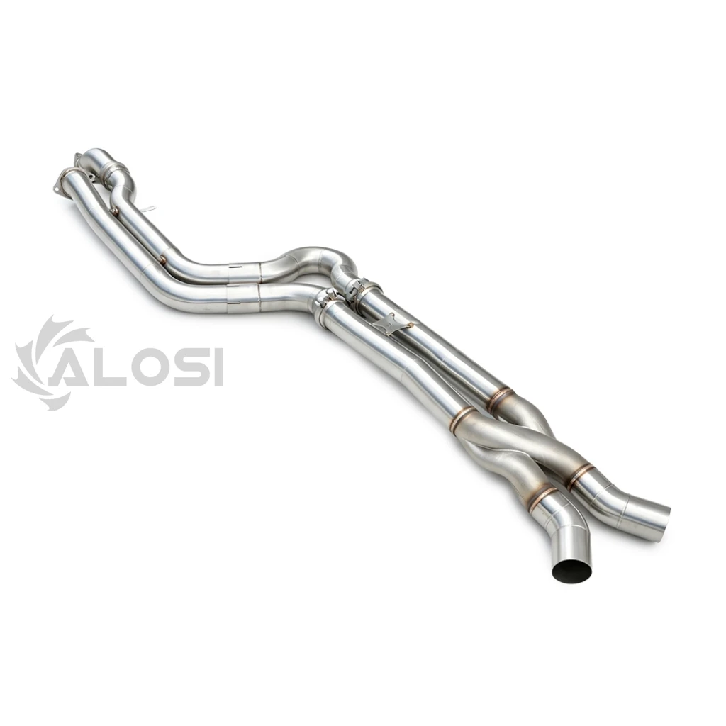 Z-shaped exhaust midsection with resonator for BMW G80 M3/ G81 M3 Touring/ G82 M4/ G87 M2 Stainless steel equal length exhaust