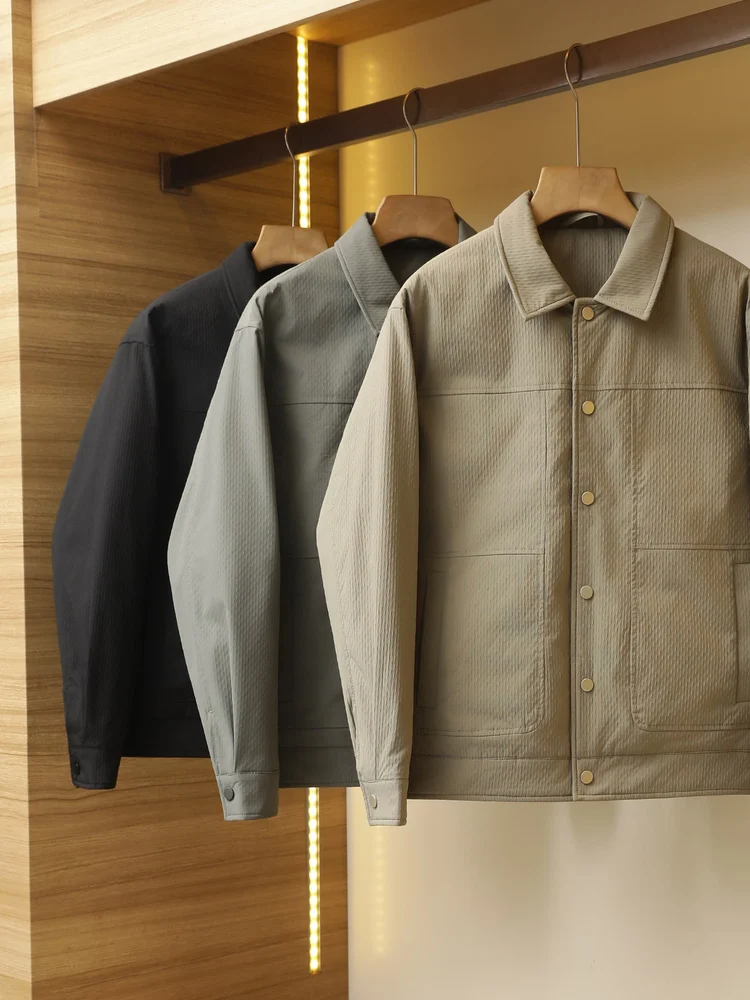 

Легкая теплая мужская зимняя куртка с воротником, наполненная пухом 90% Du Down, повседневная, деловая, модная верхняя одежда