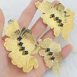 Fashion Gilding 2Pcs Jewelry Sets For Dubai Women Luxury Earrings and Ring Sets Gift For Party Wedding Valentine's Day