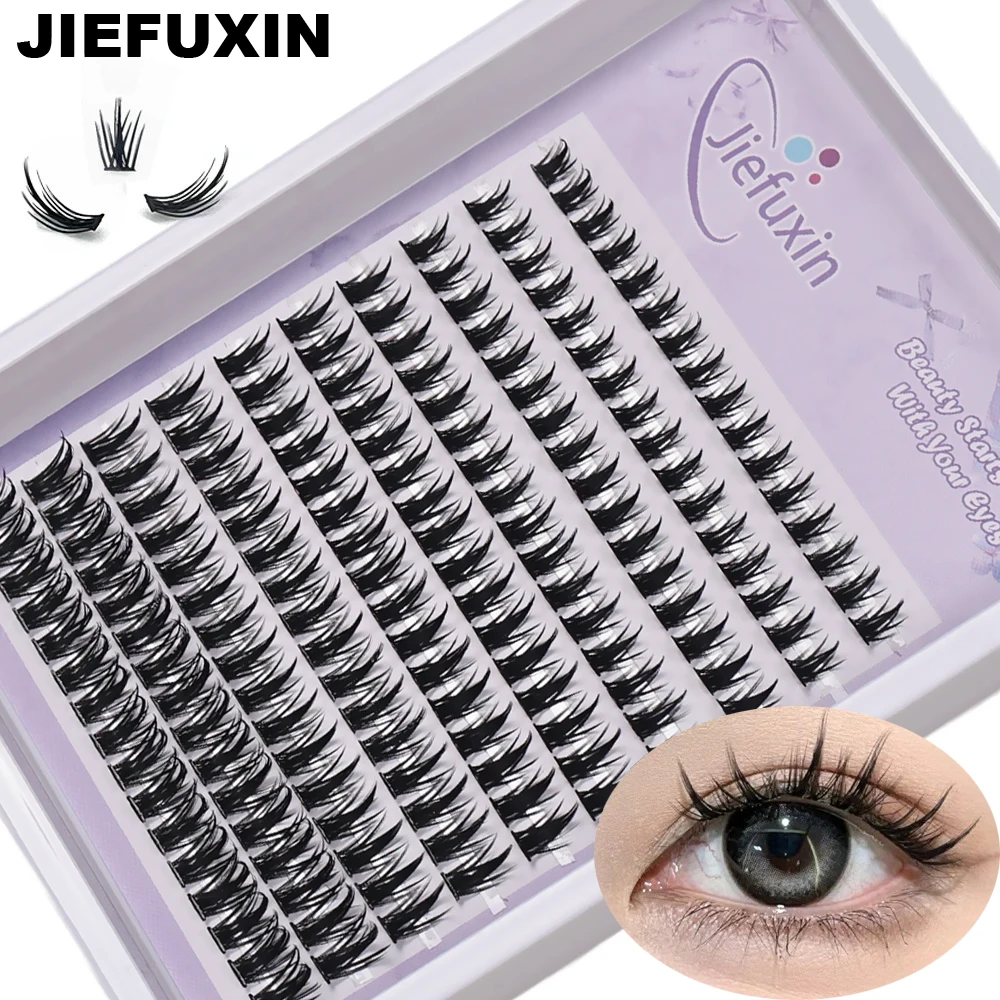 Affordable Natural 3D Russian Faux Mink Individual Cluster Lashes Strip Eyelash Extensions Daily & Occasion Makeup Essentials