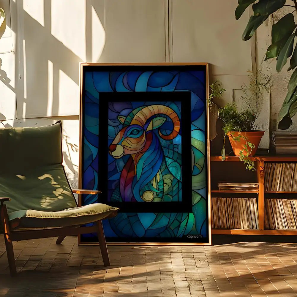 كوكبة الزجاج الفن اللوحة الخط صديقة للبيئة القطن قماش المشارك مقاوم للماء جدار الفن للمنزل الممر ديكور هدية