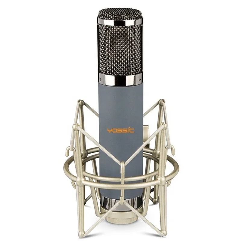 YOSSIC Professional condenser large diaphragm microphone for live streaming or home recording