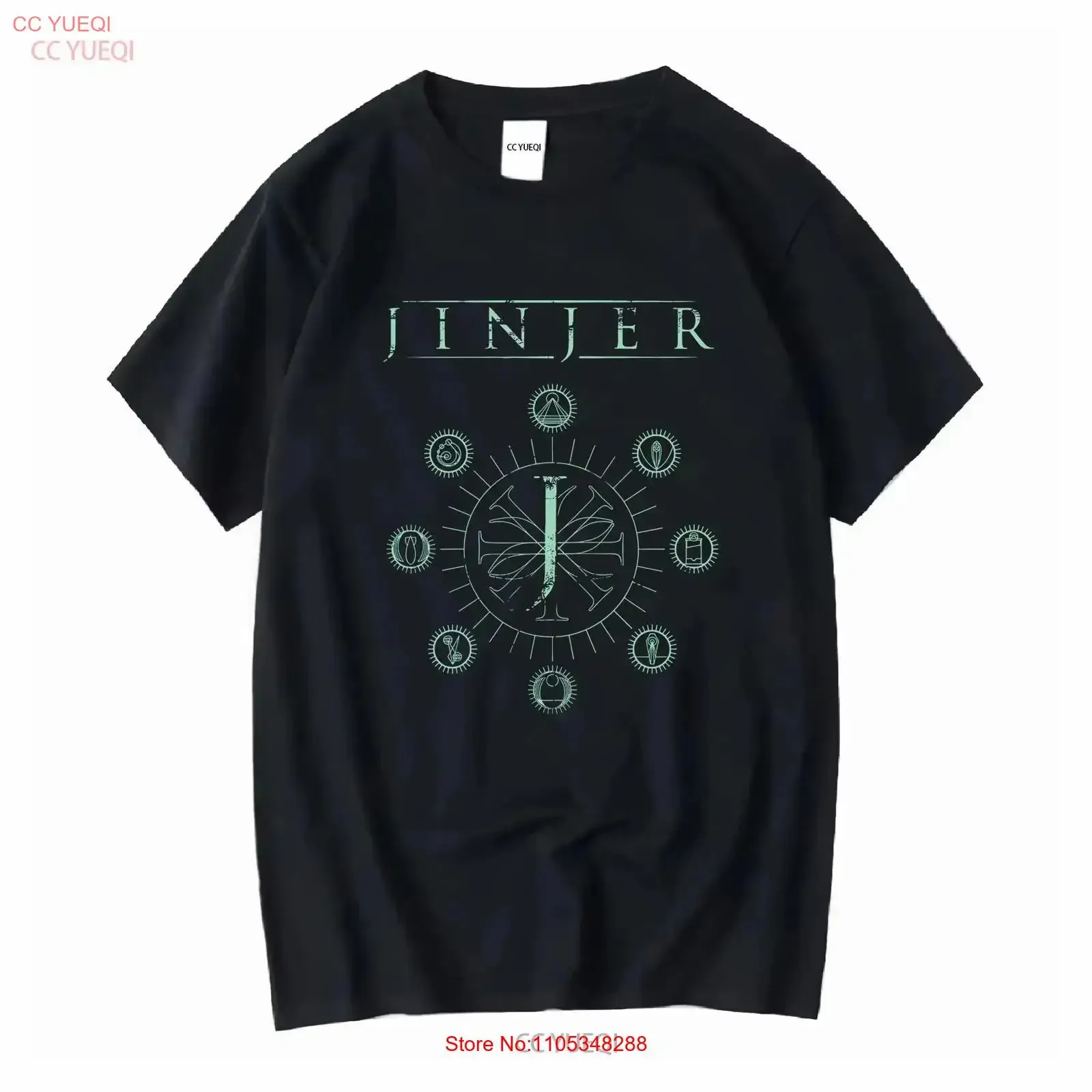 Jinjer Band Heavy Cotton T-Shirt in den Größen S bis 3XL für Fans 1N011136 Vintage Washed Homme Atmungsaktive Streetwear Dehnbare Mode
