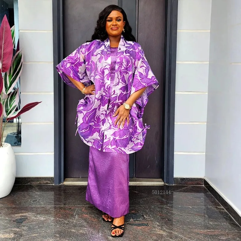 

Plus Size African Clothes for Women 2 PCS Sets Dress And Coat Suits Dashiki Ankara Turkey Wedding Party Dresses Kaftan Bubu Gown