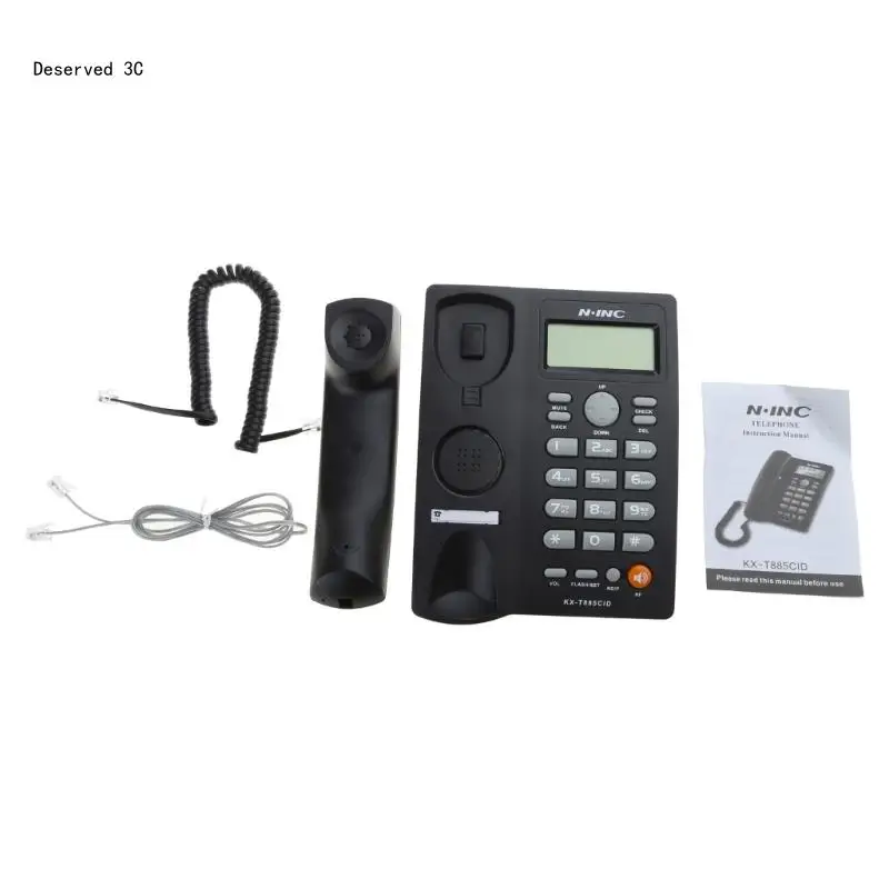 Corded Landline Telephone Desk House Phones with Large Buttons Phone KX-T2025