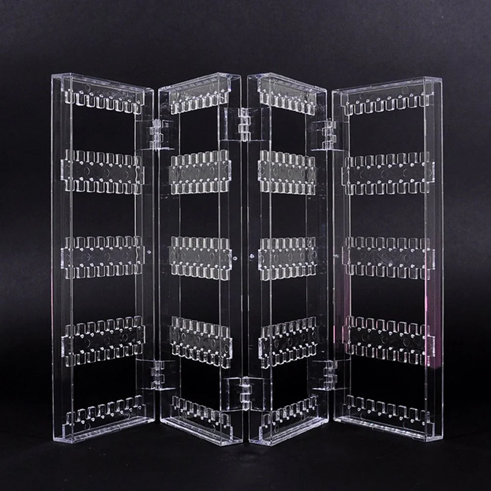 

Акриловая складная подставка для ювелирных изделий, стеллаж для хранения сережек в стиле экрана, шпильки для ушей, ожерелья, органайзер, полка для домашнего туалетного столика