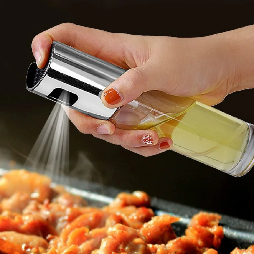 Glass Oil Sprayer for Cooking Olive Spray Mister for Salad BBQ Kitchen Baking Empty Vinegar Bottle