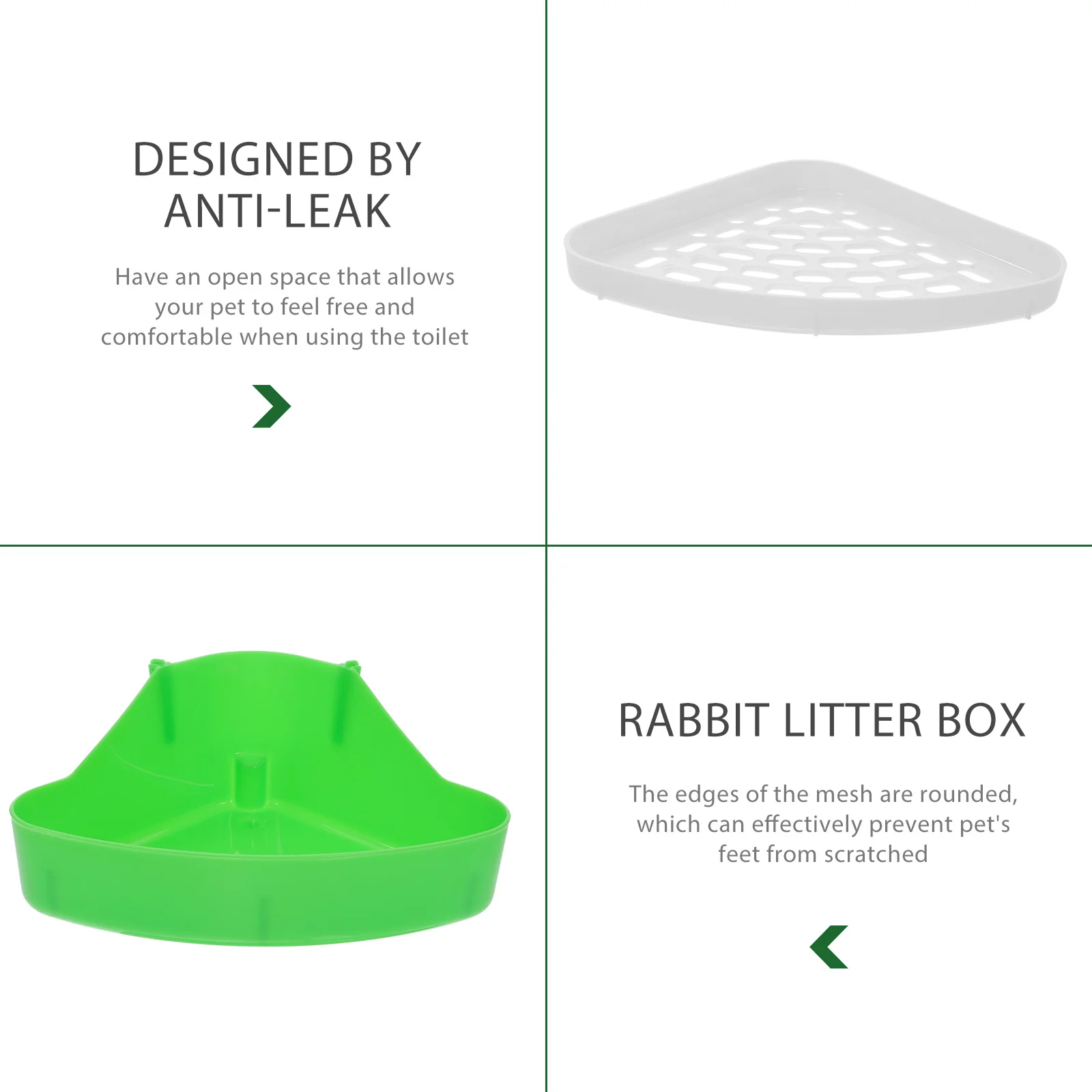 

Rabbit Litter Box Small Animal Toilet Trainer Washable Anti Leak Corner Litter Basin For Hamster Rat Puppy Bunny Guinea Pig