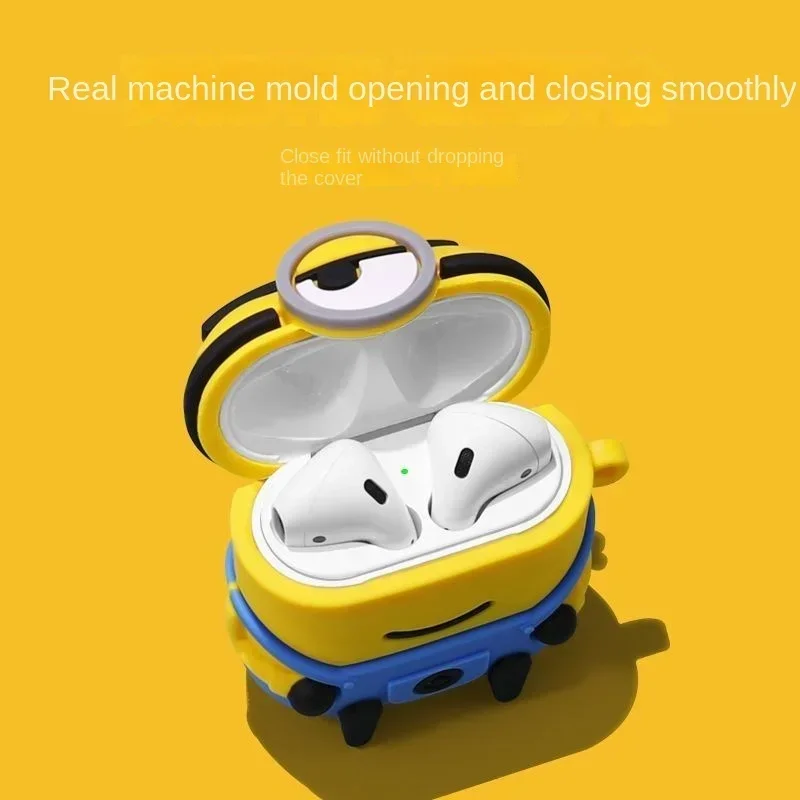 Étui 3D Minions pour Apple AirPods 1, 2, 3 Pro 2, étui pour écouteurs Bluetooth de dessin animé mignon pour Airpods Pro 2, 3, 1, boîtier de chargement