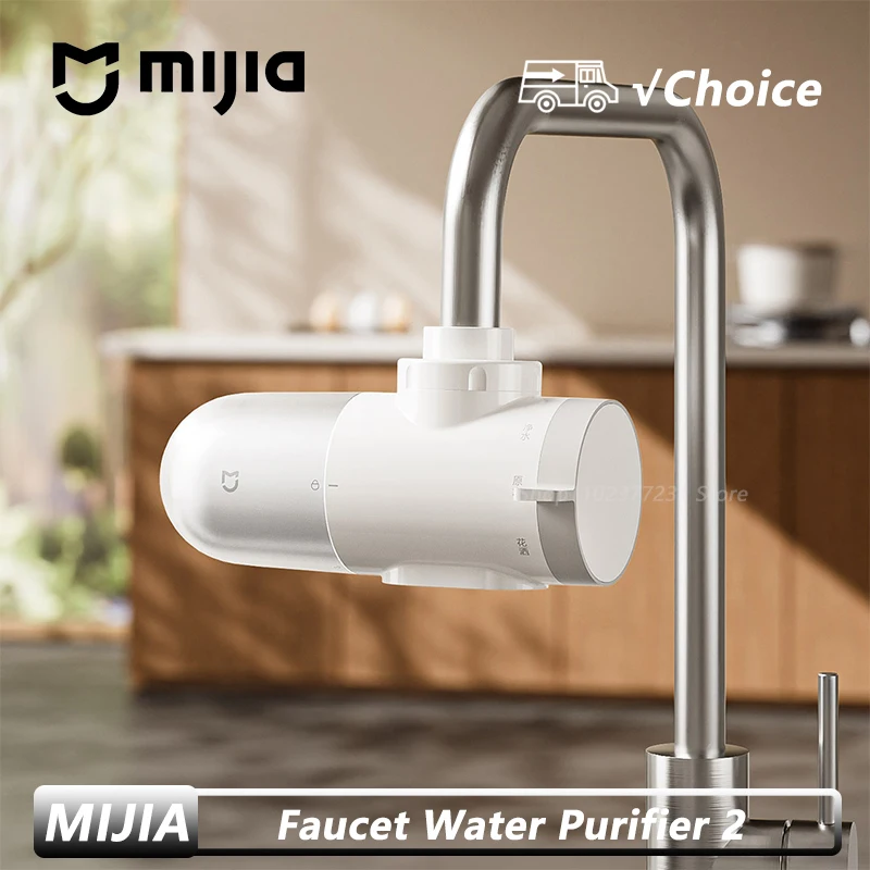 New MIJIA Faucet Water Purifier 2 Household Kitchen Tap Visible Water Filter Activated Carbon Percolator System