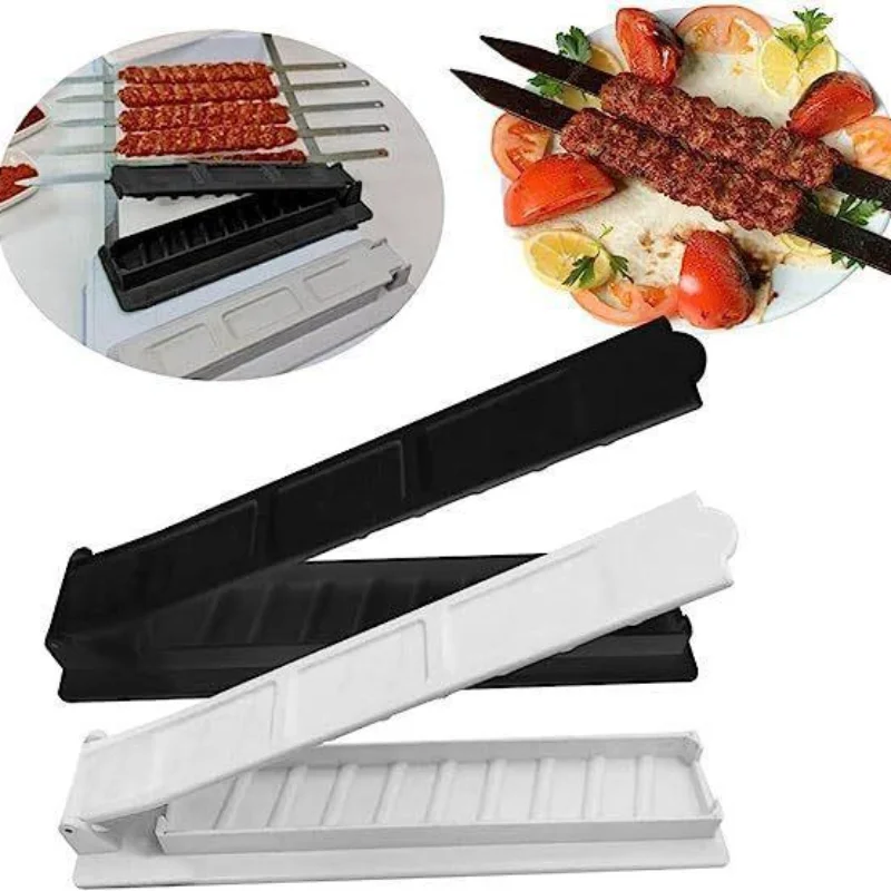 Reusable Plastic Single Row Kebab Maker Bbq Meat Skewer Machine Kebab Press Maker Bbq Skewer Maker Kebab Preparation BBQ Tools