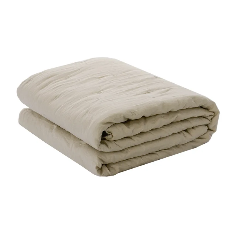

Xia Liang quilt front hemp back cotton summer thin solid color light luxury