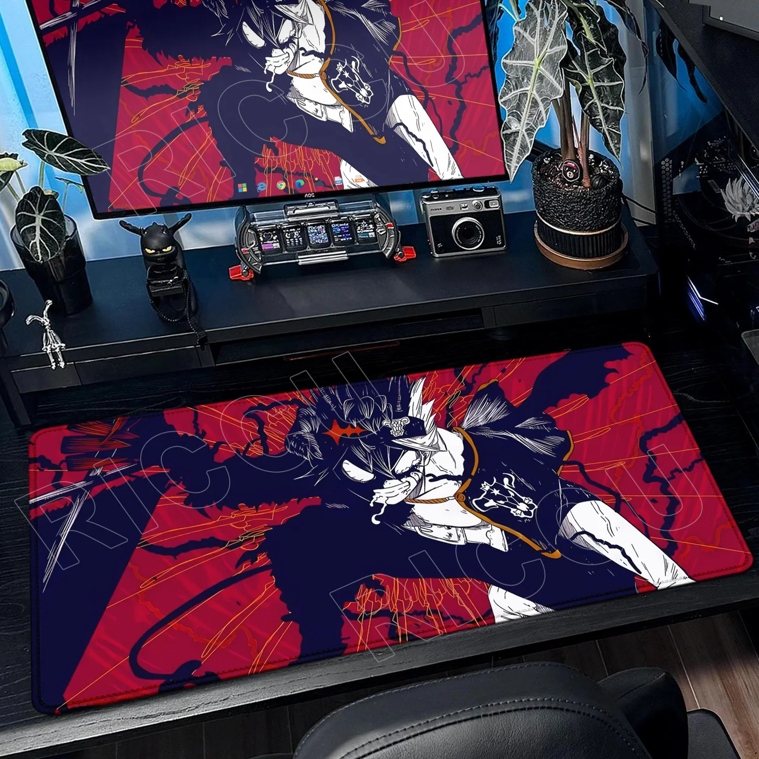 Anime Black Clover Mouse Pad Large Rubber Non-Slip Locking Edge Deskmat PC Gaming Computer Keyboard Tablepad Office Accessories
