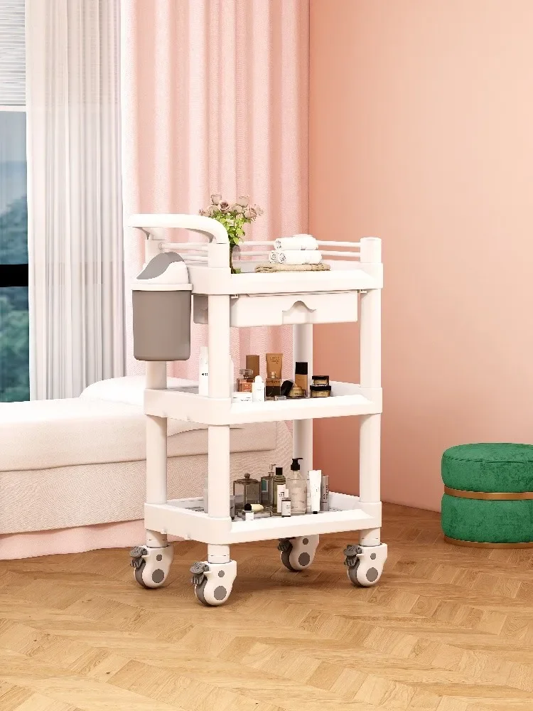 Beauty cart, beauty salon special hand cart, beauty small bubble instrument, treatment cart, trolley storage rack