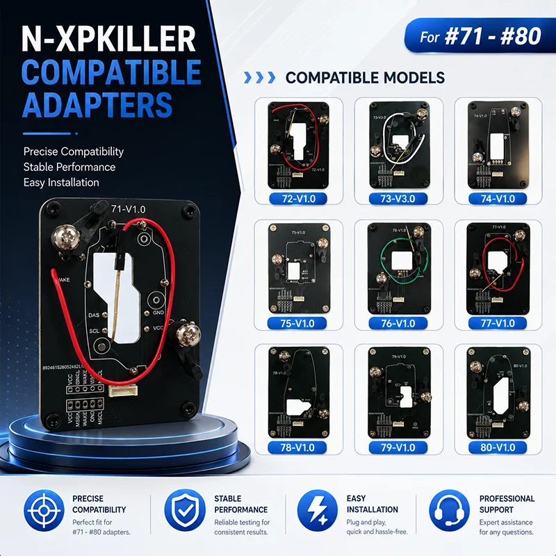 CNP259 Solder-Free Adapter Base Number No.71-No.80 Compatible With N-xpkiller All NCF Chip Remote For Hyundai For PIA VES