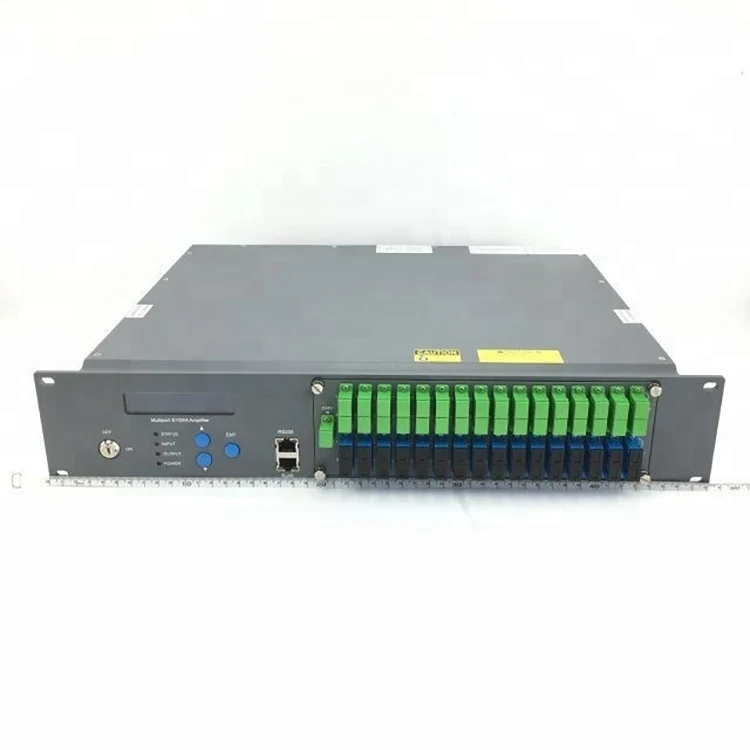 

Factory Price FTTH 1550nm 3U Height CATV 24dBm 4/8/16/32/64/128 Ports Optical Amplifier Optic Fiber EDFA with WDM Function