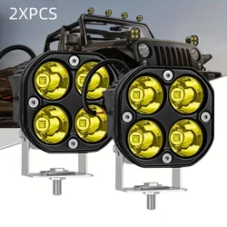LED Work Light  Led Pods Light Bar Yellow 3inch 40W Off Road Lights, Driving Fog Lamp for Truck SUV ATV UTV Boat