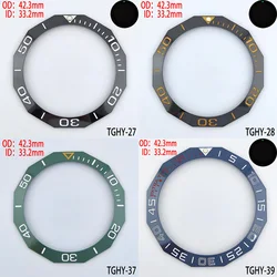 OD:42.3mm*ID:33.2mm Sloping Luminous Ceramic Bezel Insert Replacement fit TAG HEUER AQUARACER Automatic Watch WAY201