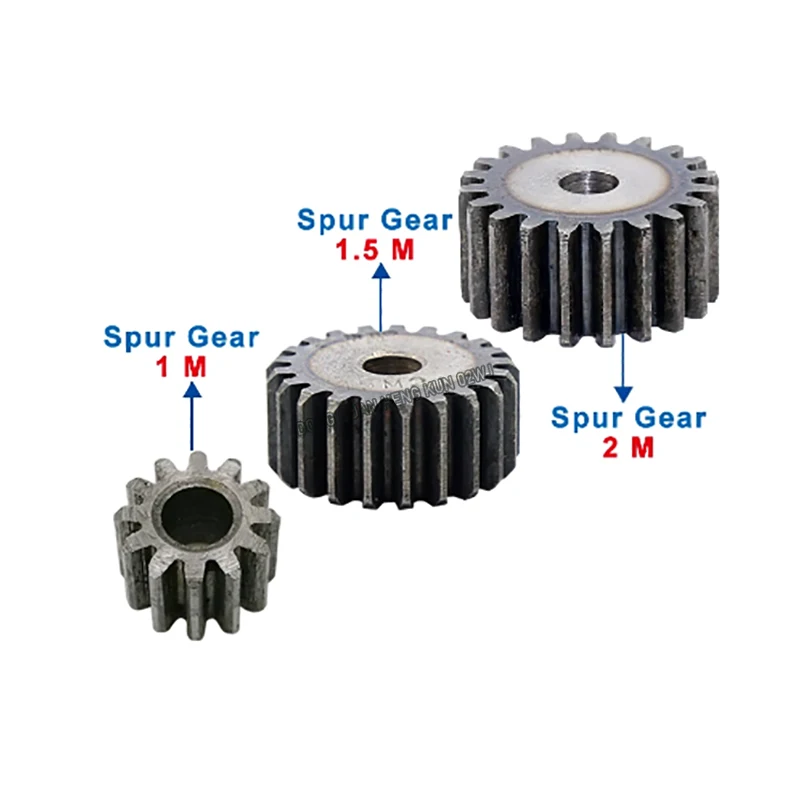 เฟืองตรงความแม่นยำสูง 2.5 เมตร ความหนาฟัน 25 มม. รูแกน 10-42 มม. เหล็ก CR45 ชุบแข็งความถี่สูง สำหรับงานอุตสาหกรรม
