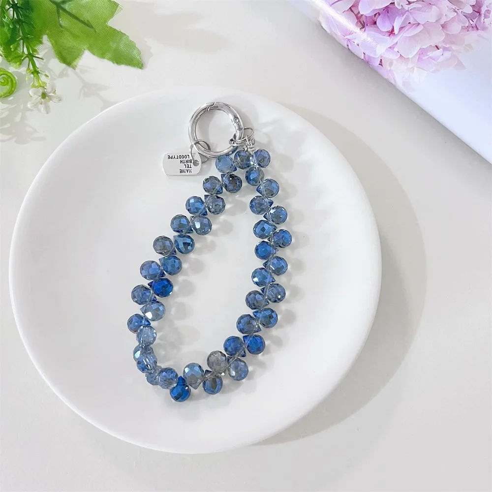 

Creative Glitter Crystal Bead Pendant Transparent Colorful Wrist Crystal Chain Detachable Bag Pendant for Women Girls