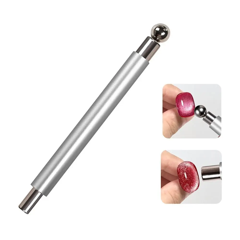 Magnetic Suction Nail Magnetic Stick Dual-purpose Double Headed Cat Eye Nail Glue Magnetic Iron Rod Convenient