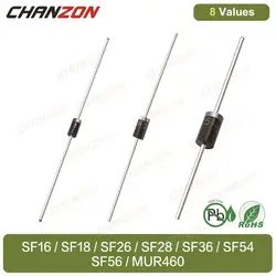 SF16 SF18 SF26 SF28 SF36 SF54 MUR460 Ultra Fast Recovery Rectifier Diode Axial D0-41 DO-15 DO-021AD 1 2 3 4 5 A 200V 400V 600V