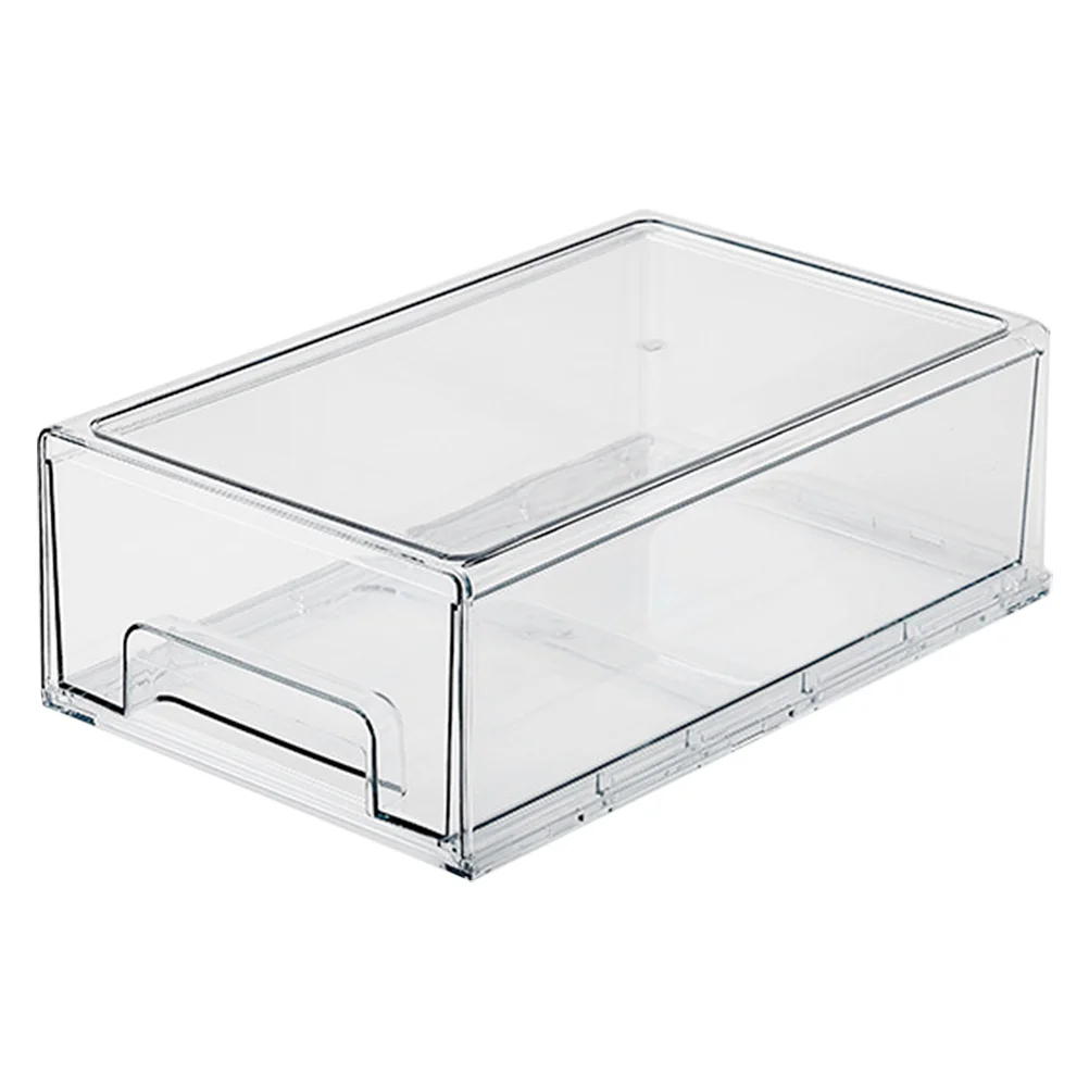 

Drawer Type Storage Box Transparent Pet Makeup Organizer Stackable Desktop Sundry Holder Jewelry Cabinet