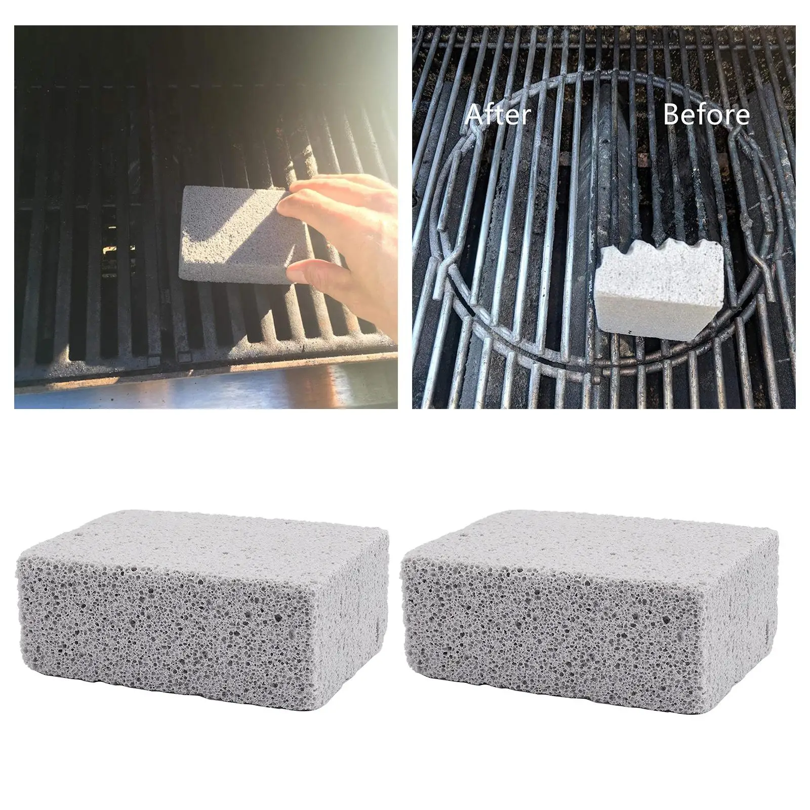 

2x Grill Cleaning Brick Pumice Stone Griddle Stain Remover