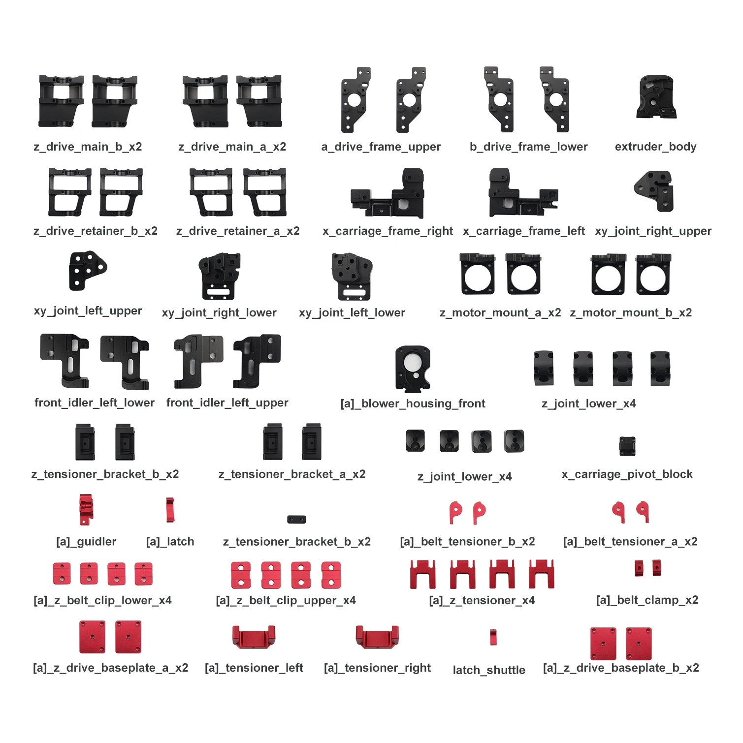 Toaiot Voron 2.4 R1 CNC upgrade Aluminum Alloy Frame Printed Parts kit CNC Machined Metal Full Parts 3D Printer Accessories