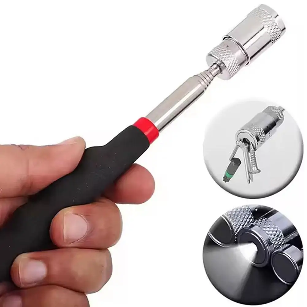 Magnetischer Greifer, Mini, tragbar, teleskopisch, ausziehbarer Magnetstift, Aufnahmestab zum Aufheben von Schrauben, Muttern und Bolzen