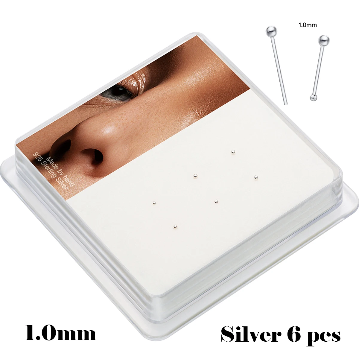 

Ювелирные изделия из стерлингового серебра 925 пробы в форме шара, пирсинг в носу, крошечные шарики 1,0 мм, серебряные ногти в носу, Неж, пирсинг, Нариз, Joy очень искусственная корпоральная