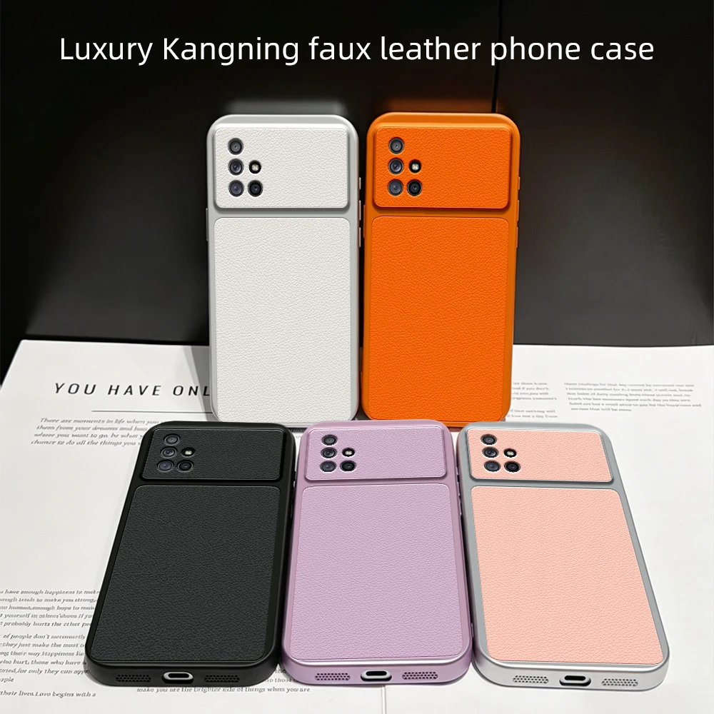 A 71 51 31 Luxury Lambskin PU Leather Phone Case For Samsung Galaxy A71 A51 A31 4G Back Cover