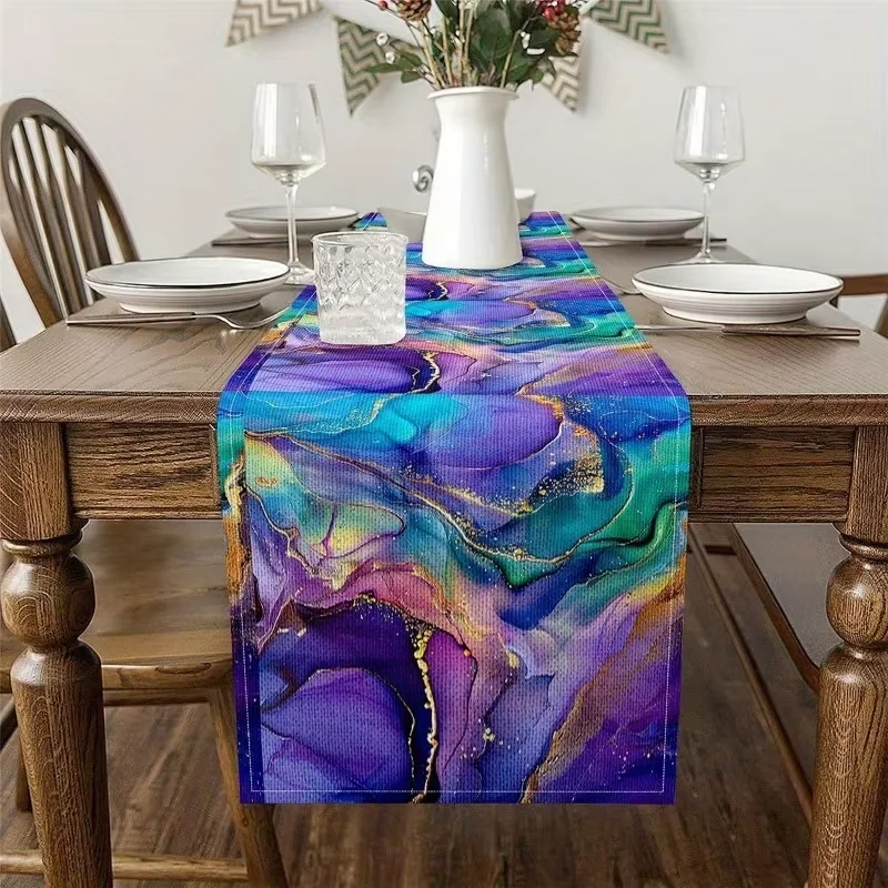 

VIKAMA Artistic Fluid Table Flag Waterproof and Oil-Resistant Restaurant Banquet Café Light Luxury Ins Style Dining Table Decor