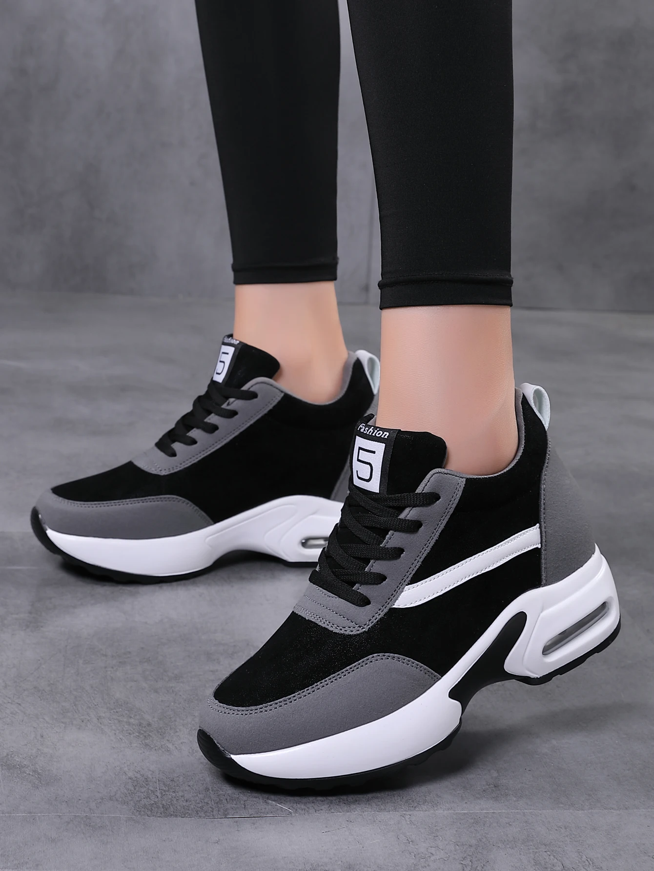 Women's Autumn Slope Heel Thick Sole 2023 New  Breathable Sports Shoe