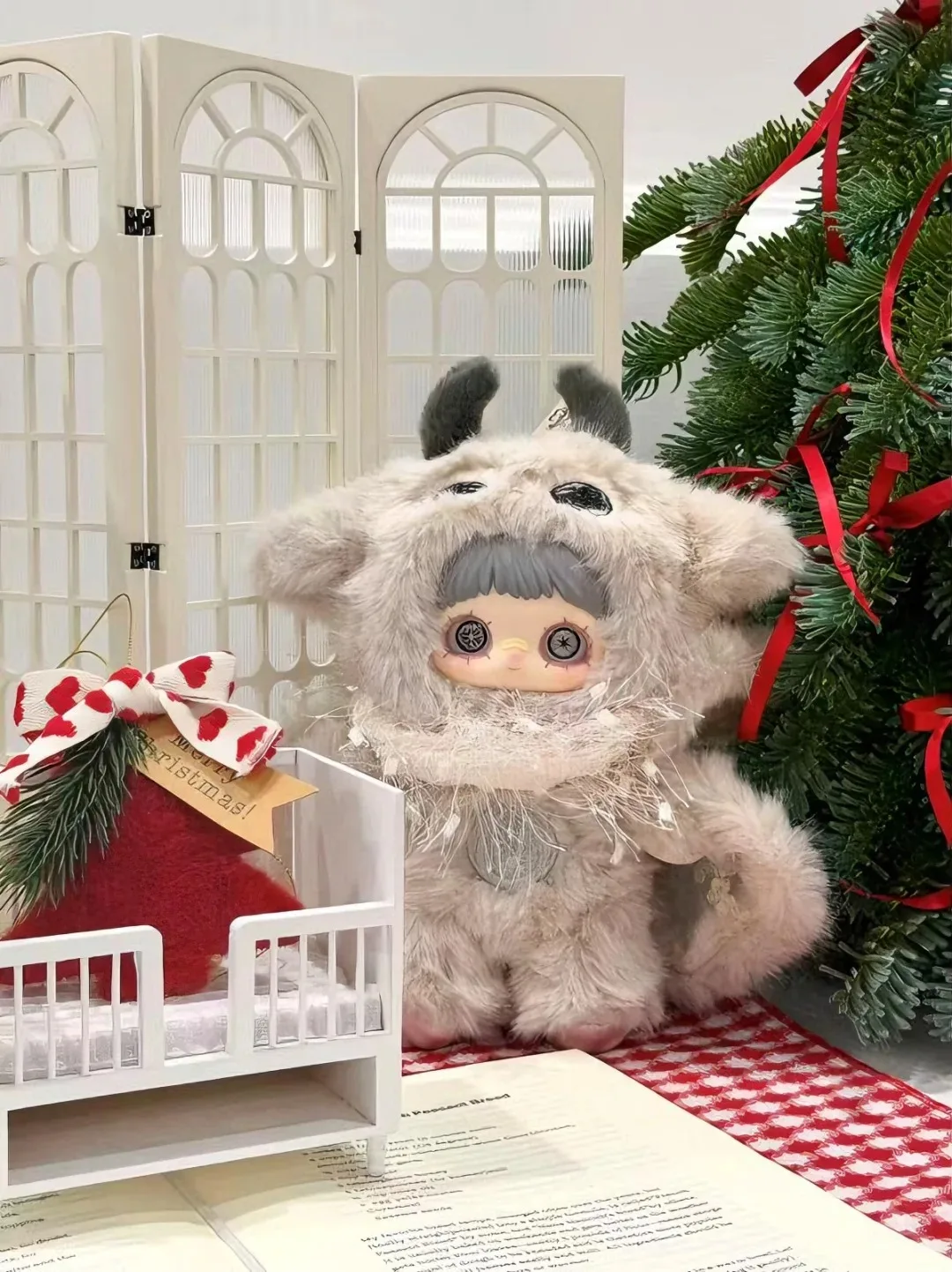 겨울 그로테스크 시리즈 플러시 블라인드 박스 귀여운 펜던트 장식품 친구를 위한 크리스마스 선물 트렌디한 장난감 및 취미