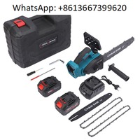 12 Inch Handheld Electric Battery Chainsaw 48v Wood Cutting Cordless Electric Chainsaw Cutters 2 Chains