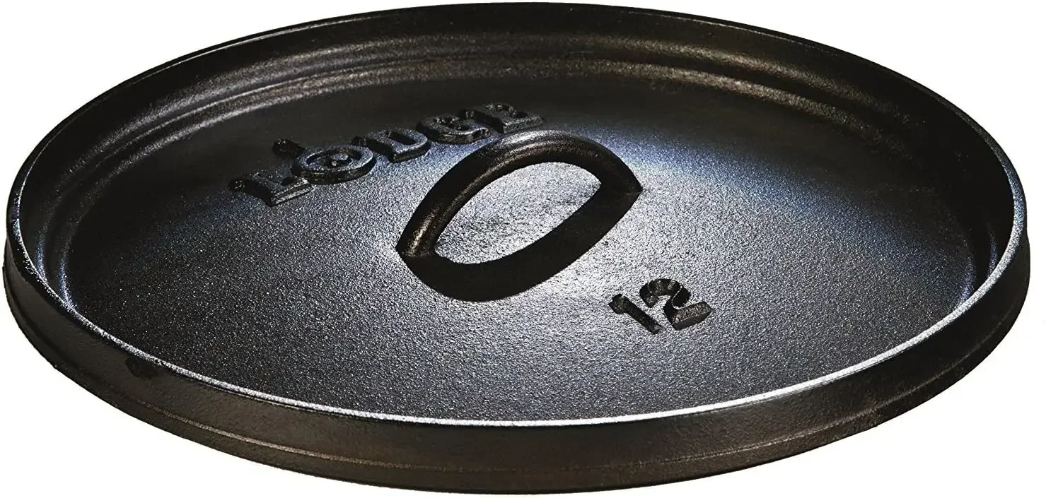 Quart Pre-Seasoned Cast Iron Camp Dutch Oven with Lid - Dual Handles - Use in the