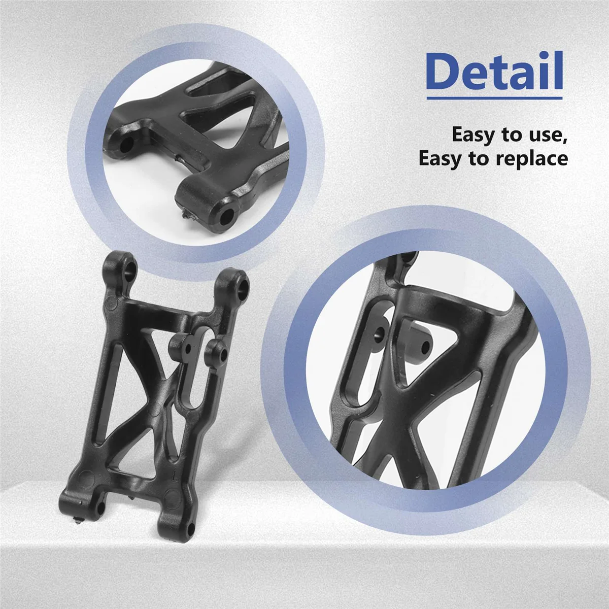 Juego de brazo de suspensión para coche de control remoto, piezas de repuesto para Wltoys 0004, 12428, 12427, 1/12, 4 piezas