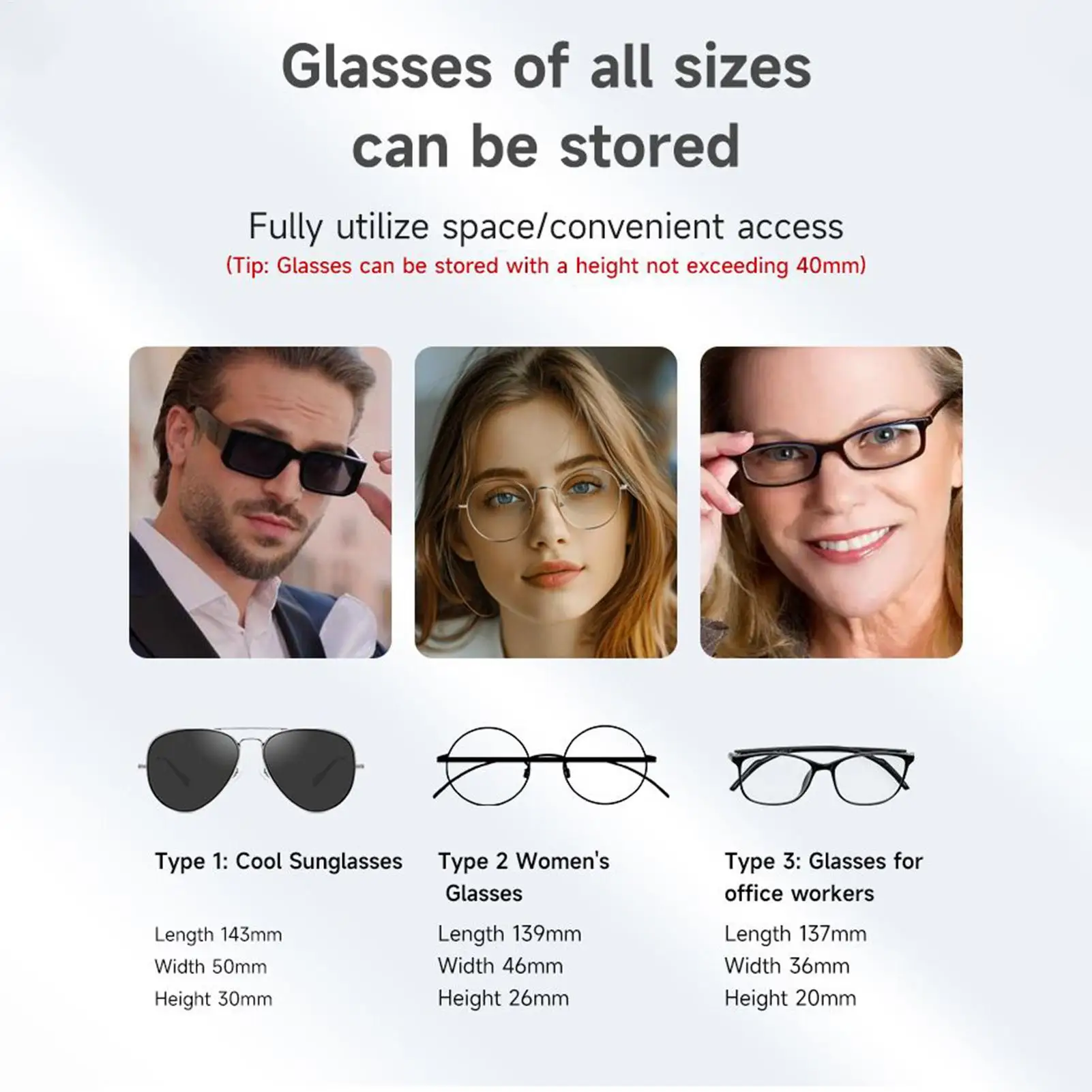 Visor Glasses Holder For Car Auto Sun Visor Sunglasses Storage Eyeglasses Organizer Case For Optical Glasses Polarized Lenses