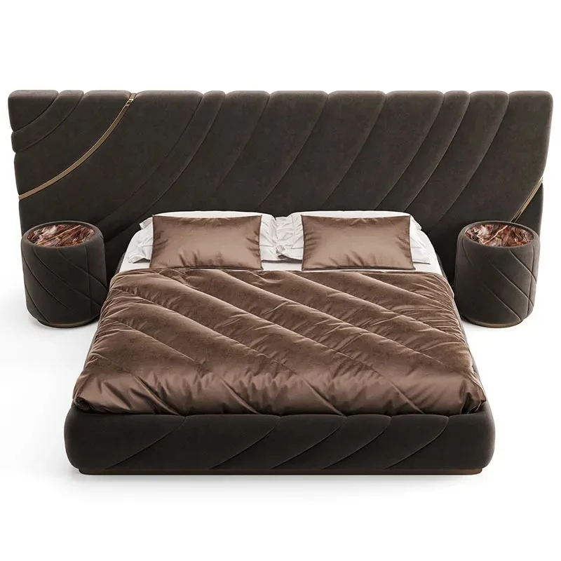 

Fabric bed modern and simple