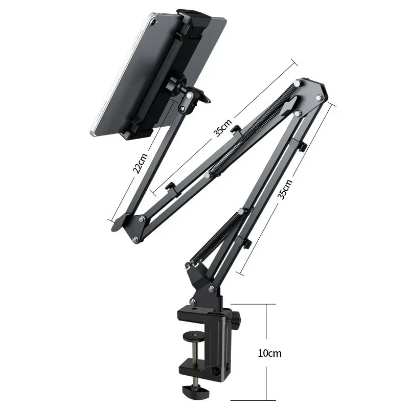 Imagem -03 - Suporte para Tablet com Braço de Alumínio Rotação 360 ° Cama Desktop Phone Mount Suporte para Ipad Pro Air Mini 411 Xiaomi Lenovo Samsung Tab