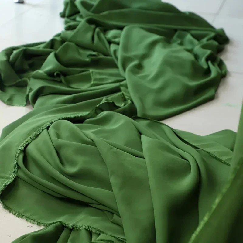 Green Chiffon Fabric Drape High Density Georgette Polyester For Summer Skirt Lining, Shirt, Pants, Dress ,Handmade DIY Clothing