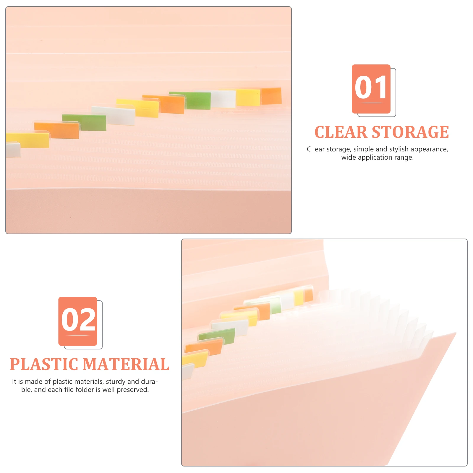 

Portable Receipt Storage Bag Wallet Folder Organizer with Handle Plastic Holder for Purse